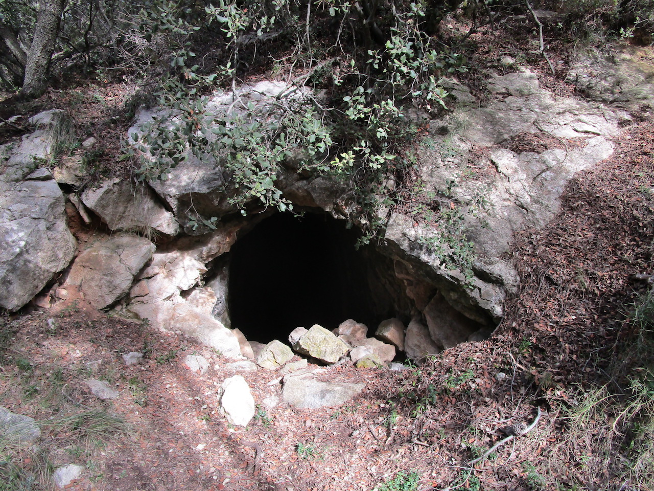 Cueva que encontramos bajando por el Barranco del Malveriche